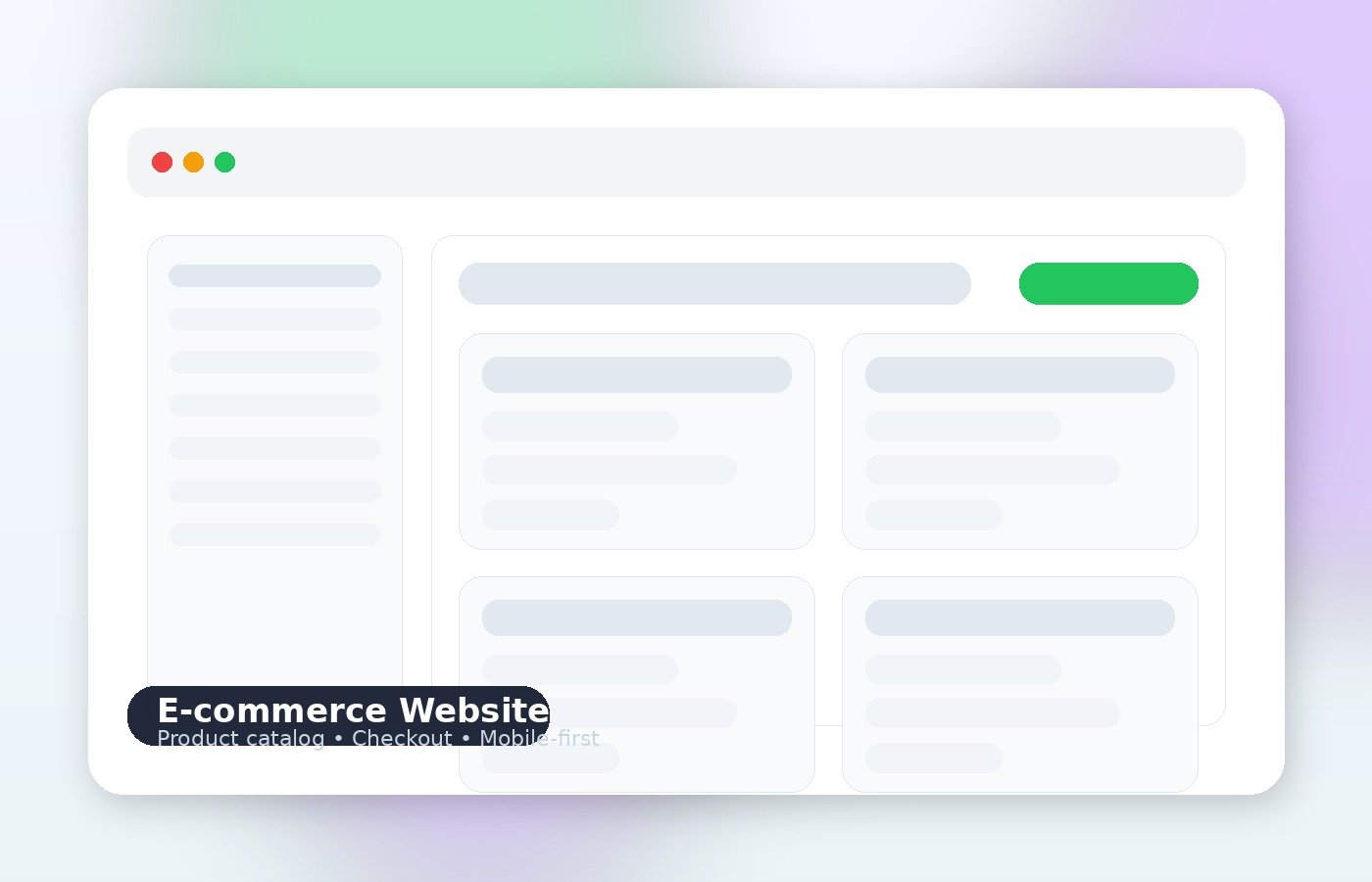 E-commerce mockup