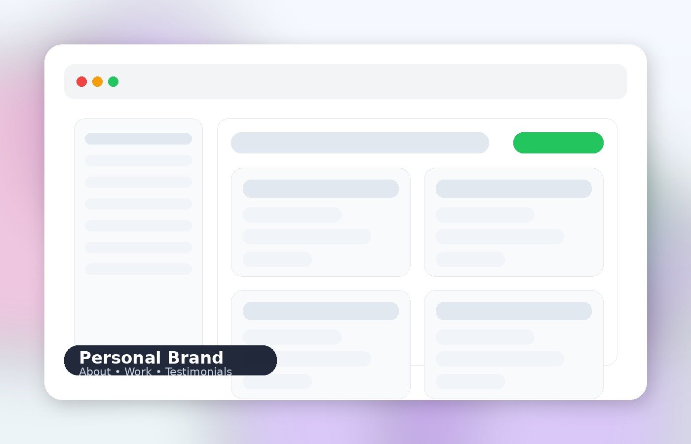 Personal brand mockup